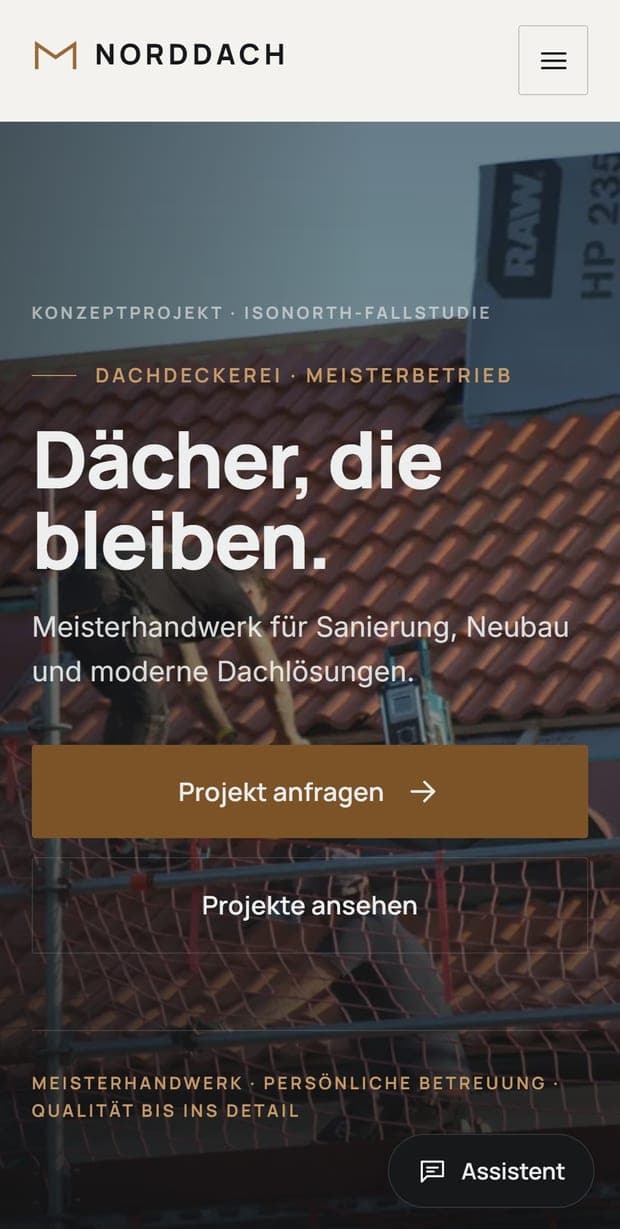 NORDDACH — mobile Ansicht